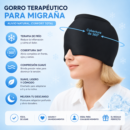 🧠 GORRO TERAPÉUTICO PARA MIGRAÑA + ENVÍO GRATIS